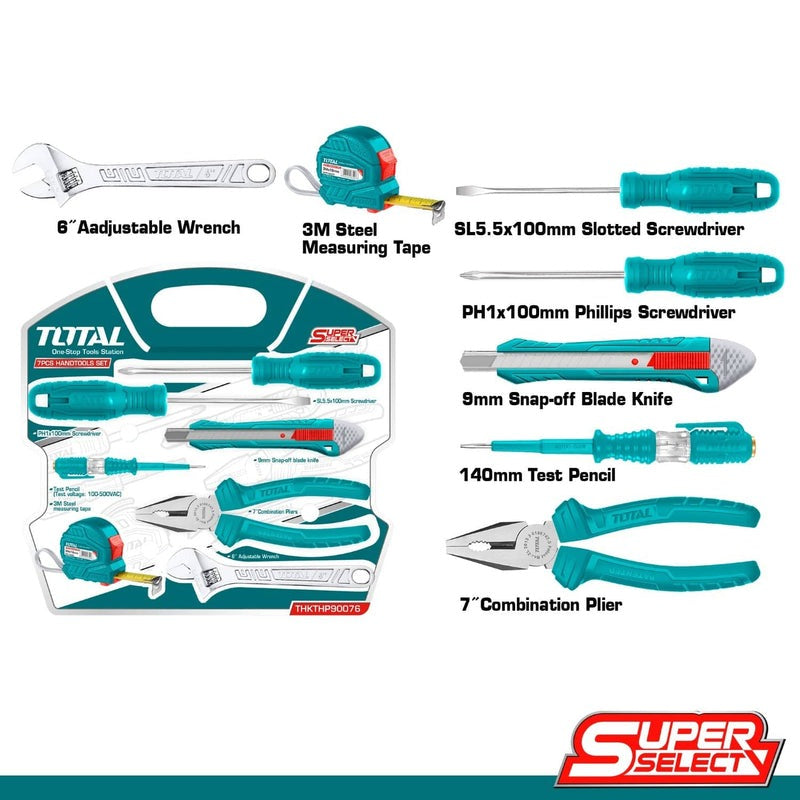 KIT DE HERRAMIENTAS 7PZS TOTAL SUPER SELECT