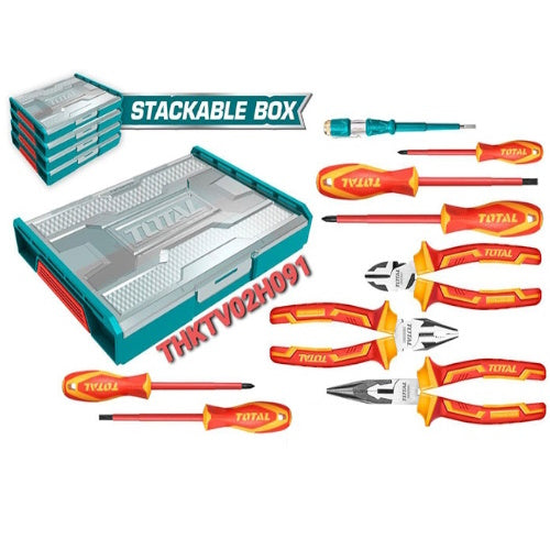 JUEGO DE HERRAMIENTAS AISLADAS X 9PZS / ESTUCHE APILABLE (TOTAL)