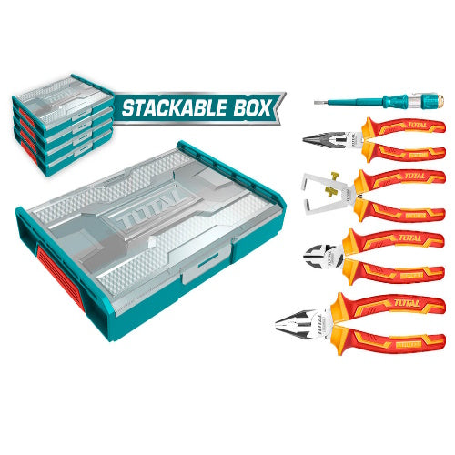 JUEGO DE ALICATES AISLADOS X 5PZS / ESTUCHE APILABLE (TOTAL)