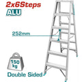 ESCALERA TIPO TIJERA 6 PASOS (ALUM)   (TOTAL)