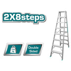 ESCALERA TIPO TIJERA 8 PASOS (ALUM) (TOTAL)