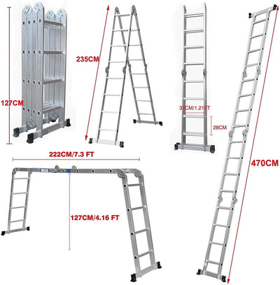 ESCALERA MULTIPOSICIÓN 4X4 PASOS (4.70M) (TOTAL)