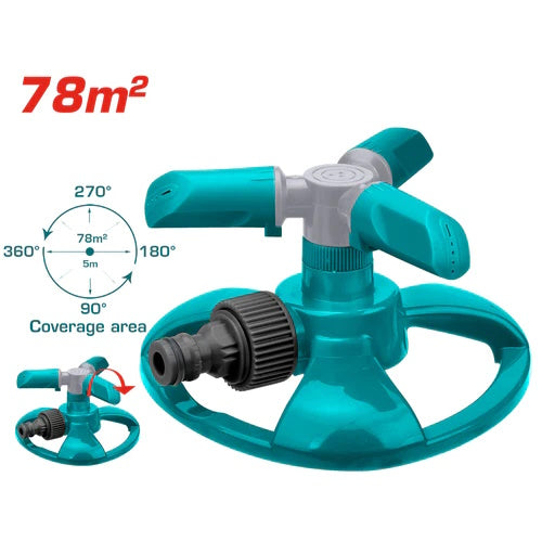 ASPERSOR ROTATIVO (3/4") PARA JARDIN / 3 SALIDAS (TOTAL)