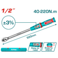 TORQUIMETRO 1/2" 40-220NM TOLERANCIA DE TORQUE ±3% INDUSTRIAL TOTAL (THPTW1220N6)