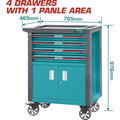 GABINETE DE 4 BANDEJAS CON RODACHIN (765*465*976MM) INDUSTRIAL SUPER TOTAL (THRC01041)