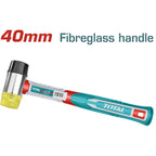MARTILLO PLASTICO DOS COLOR MANGO FIBRA 40 MM