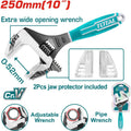 LLAVE AJUSTABLE 10" ENCAUCHETADA 2 EN 1 INDUSTRIAL SUPER TOTAL