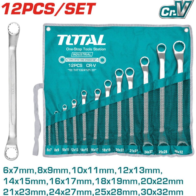 LLAVE CORONA 6-32MM JUEGO X 12 PCZ INDUSTRIAL SUPER TOTAL