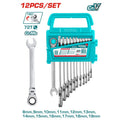 LLAVE MIXTA CON RACHE FLEXIBLE 8 - 19 MM JUEGO X 12 PZS  INDUSTRIAL SUPER TOTAL
