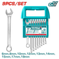 LLAVE MIXTA JUEGO X 9 PZS 6-19MM CRV INDUSTRIAL SUPER TOTAL (THT103296)