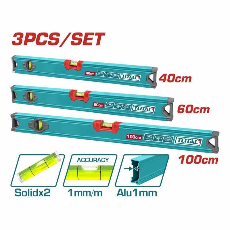 JUEGO DE NIVEL X 3 PCS 40,60,100CM SUPER TOTAL