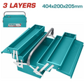 CAJA DE HERRAMIENTA VACIA (40X20X20CM) METALICA / TIPO ACORDEON (TOTAL)