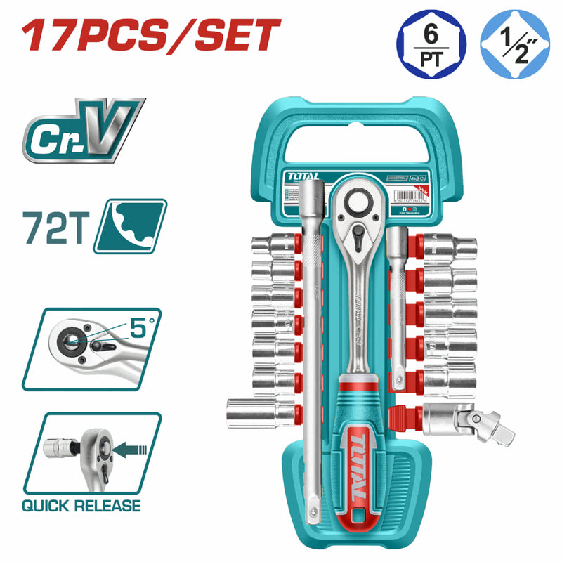 RACHE CON COPAS 1/2" X 17 PZS INDUSTRIAL TOTAL (THT121171)