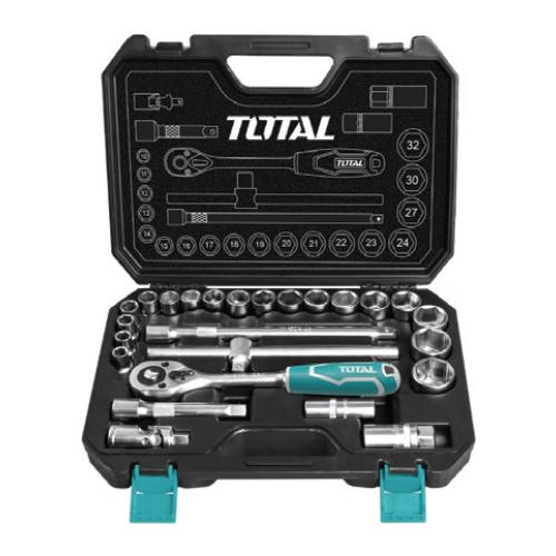 JUEGO DE COPAS CON RATCHET (1/2") X 25PZS (TOTAL)