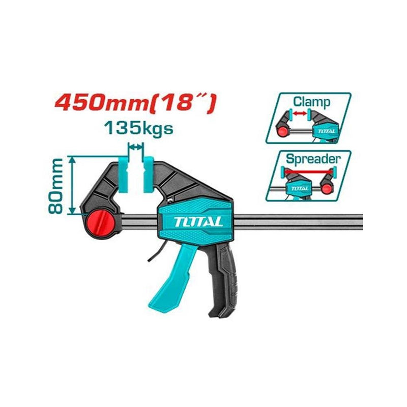 PRENSA SARGENTO DE BARRA 80X450 MM INDUSTRIAL TOTAL