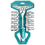 JUEGO DE COPAS CON RATCHET (1/2") X 12PZS (TOTAL)