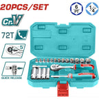 JUEGO DE COPAS CON RATCHET 1/4" SUPER SELECT X 20PZS  (TOTAL)
