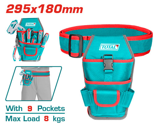 PORTA HERRAMIENTA DE 9 BOLSILLOS CAPACIDAD MAXIMA 8KG TOTAL (THT16P30625)