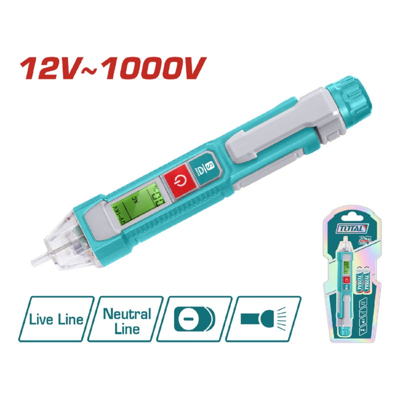 PROBADOR DE CORRIENTE DIGITAL CON PANTALLA LED  12V - 1000V SUPER TOTAL