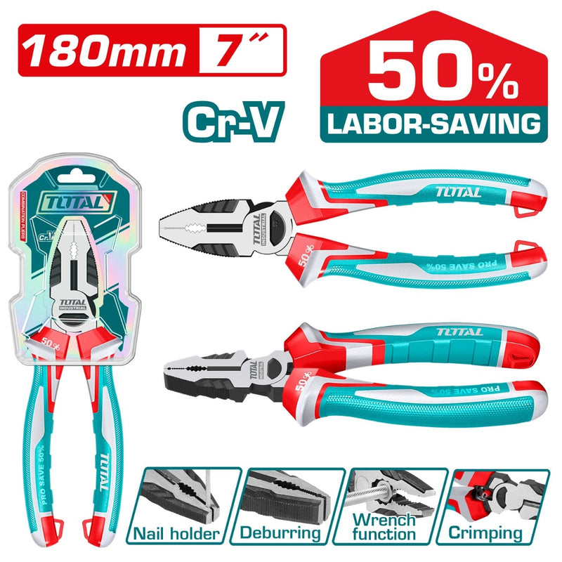 ALICATE 7" MULTIFUNCIONAL INDUSTRIAL CROMO VANADIUM TOTAL (THT211708S)