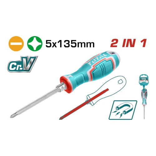 DESTORNILLADOR INTERCAMBIABLE 2 EN 1 (TOTAL)