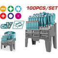 JUEGO DESTORNILLADORES CROMO VANADIUM X 100 PZS TOTAL