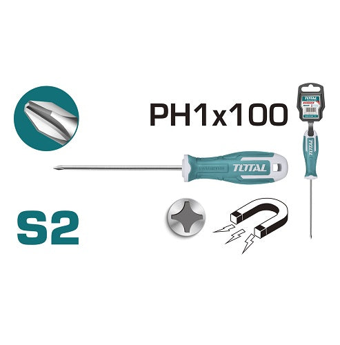 DESTORNILLADOR ESTRIA (1X100MM) PUNTA INMANTADA / INDUSTRIAL  (TOTAL)