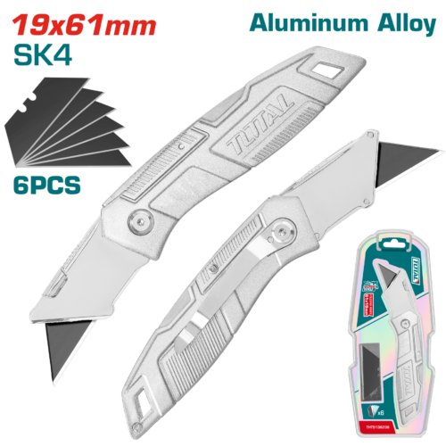 BISTURI NAVAJA 19X 61MM INDUSTRIAL INCLUYE 6 HOJAS DE REPUESTO SUPER TOTAL