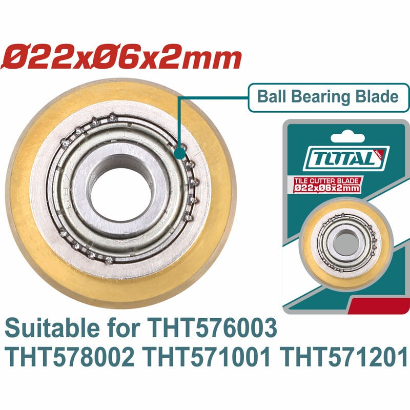 RODAJA CORTABALDOSA 22X06X2MM CON BALINERA ADAPTABLE THT576003 THT578002 THT571001 THT571201 (TOTAL)