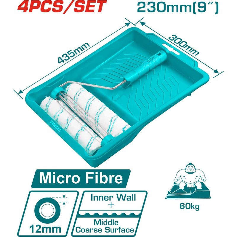 BANDEJA DE PINTAR 9" CON RODILLO Y 2 REPUESTOS SUPER SELECT TOTAL