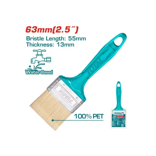 BROCHA 2.5" MANGO PLASTICO TOTAL