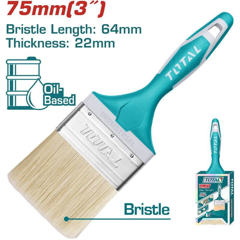 BROCHA DE 3" MANGO PLASTICO INDUSTRIAL TOTAL (THT84036)