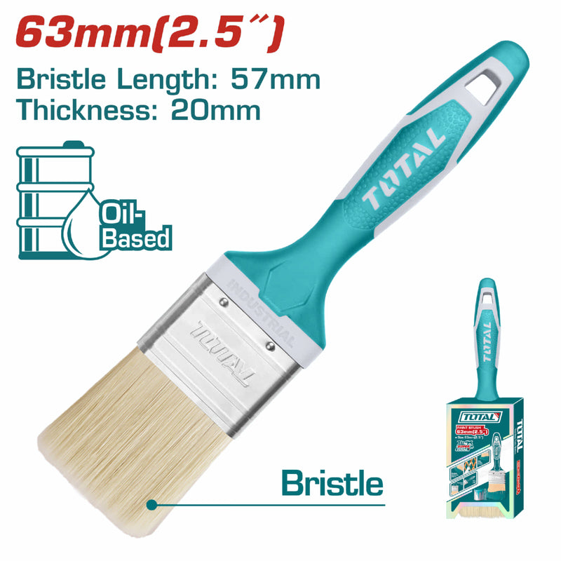 BROCHA DE 2.5" MANGO PLASTICO INDUSTRIAL TOTAL (THT84256)