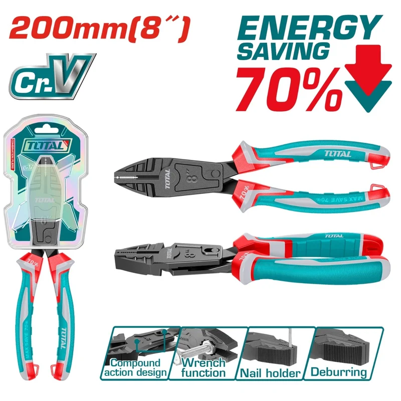 CORTAFRIO MULTIFUNCIONAL 8" CROMO VANADIUM INDUSTRIAL TOTAL (THTC510808)