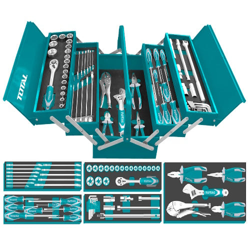 CAJA DE HERRAMIENTAS METALICA INCLUYE 59PZS / INDUSTRIAL  (TOTAL)