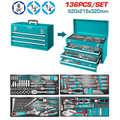 CAJA HERRAMIENTA METALICA INCLUYE 136 PZS INDUSTRIAL SUPER TOTAL (THTCS351367)
