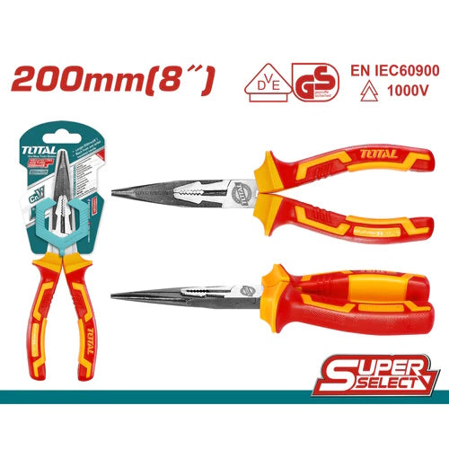 ALICATE (8") AISLADO DE PUNTA LARGA / INDUSTRIAL (TOTAL)