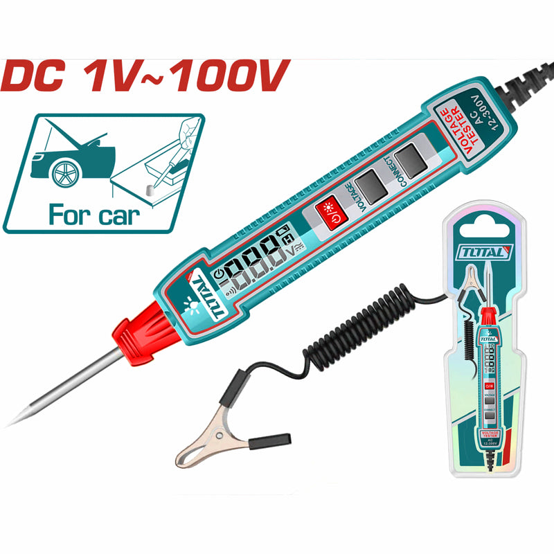 PROBADOR DE VOLTAGE AUTOMOTRIZ DC 1-100V INDUSTRIAL SUPER TOTAL (THTS41001)