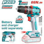 TALADRO 1/2" 20V 66 NM BATERIA Y CARGADOR NO INCLUIDO INDUSTRIAL SUPER TOTAL