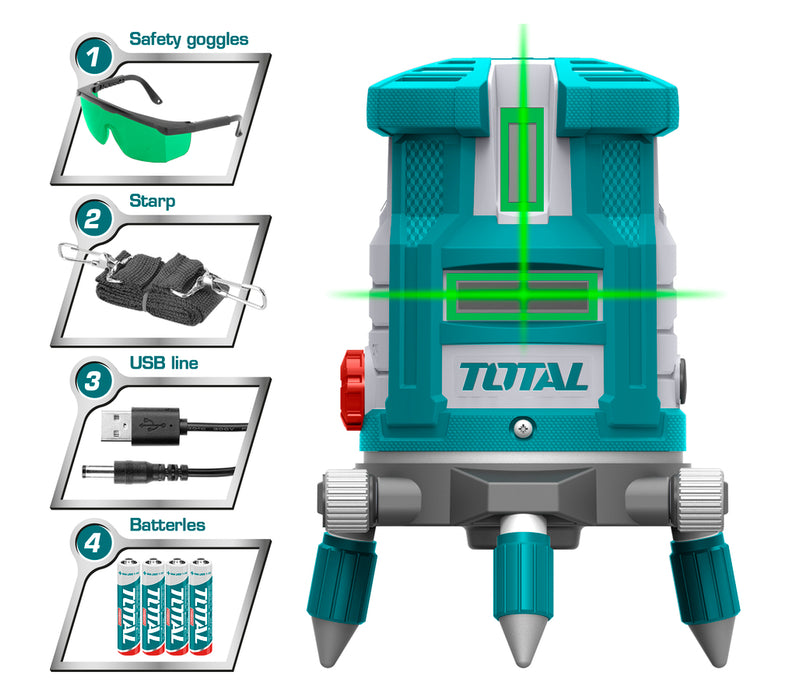 NIVEL LASER AUTONIVELANTE 0-30M (LASER VERDE) TOTAL TOOLS (TOTAL)