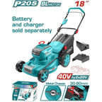 CORTADORA DE CESPED 20" 40V, BATERIA Y CARGADOR NO INCLUIDOS INDUSTRIAL SUPER TOTAL (TLMLI4020)