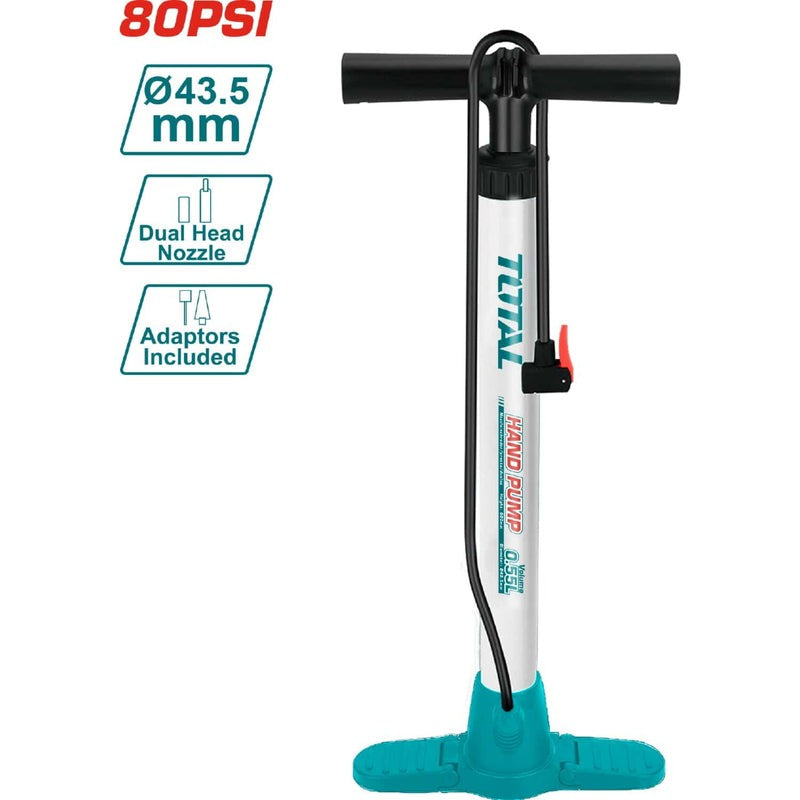 INFLADOR DE MANO 80 PSI CON SOPORTE TOTAL