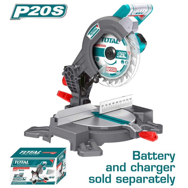 SIERRA ACOLILLADORA INGLETEADORA INALAMBRICA 8 1/4" INDUSTRIAL SIN BATERIA NI CARGADOR (TOTAL)