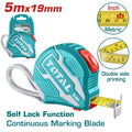 CINTA METRICA (5M X 19MM) CON AUTOBLOQUEO  (TOTAL)