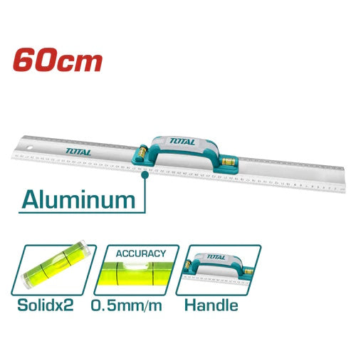 REGLA (60CM) CON NIVEL / DE ALUMINIO (TOTAL)