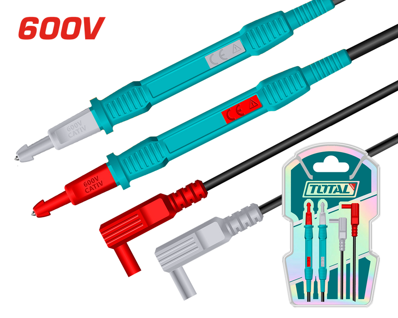 CABLE DE PRUEBA PARA MULTIMETRO 600V 80CM INDUSTRIAL SUPER TOTAL