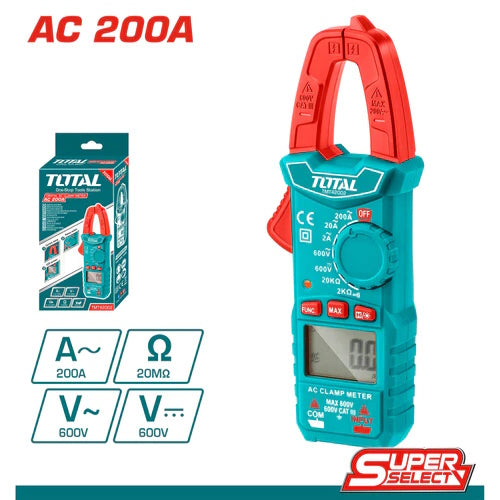 PINZA VOLTIAMPERIMETRICA DIGITAL AC/DC 200A 600V (TOTAL)