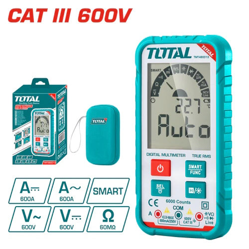 MULTIMETRO DIGITAL 6000 DIGITOS CAT III 600V (TOTAL)