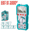 MULTIMETRO DIGITAL 6000 DIGITOS CAT III 1000V / CAT IV 600V (TOTAL)