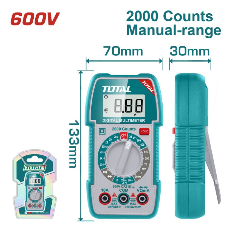 TESTER DIGITAL 2000 DIGITOS INDUSTRIAL SUPER TOTAL
